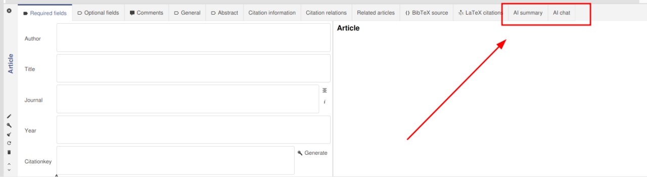 AI related entry editor tabs (AI Summary and AI Chat)